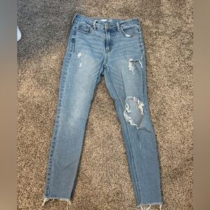 Old Navy Light Blue Distressed Skinny Jeans